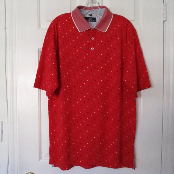 Crown & Eagle Mens S/S Red Stretch Golf Polo Shirt NWOT - Size Medium - Picture 3 of 3